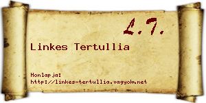 Linkes Tertullia névjegykártya